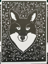 Load image into Gallery viewer, Posters, Prints, &amp; Visual Artwork Botanical Fox Linocut Original A4 Linocut Print Michelle Midwinter