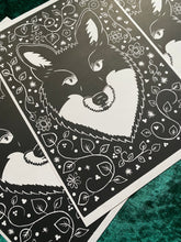 Load image into Gallery viewer, Posters, Prints, &amp; Visual Artwork Botanical Fox Linocut Original A4 Linocut Print Michelle Midwinter