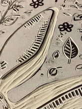 Load image into Gallery viewer, Posters, Prints, &amp; Visual Artwork Botanical Hare Linocut Original A4 Print Michelle Midwinter
