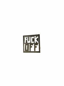 Posters, Prints, & Visual Artwork Fuck Off Linocut Original A4 Linocut Print Michelle Midwinter