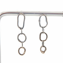 Load image into Gallery viewer, Dangle Earrings Melted Chain Silver Dangle Drop Earrings Midwinter Hollow