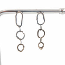 Load image into Gallery viewer, Dangle Earrings Melted Chain Silver Dangle Drop Earrings Midwinter Hollow