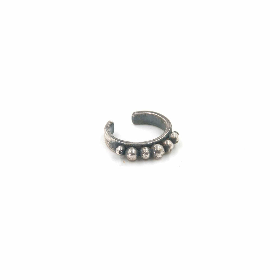 Ear Cuffs Fake Piercing Faux Piercing Chunky Silver Ear Cuff Band Midwinter Hollow