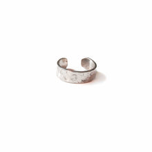 Load image into Gallery viewer, Ear Cuffs Fake Piercing Faux Piercing Textured Silver Ear Cuff Band Midwinter Hollow