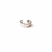 Load image into Gallery viewer, Ear Cuffs Fake Piercing Faux Piercing Textured Silver Ear Cuff Band Midwinter Hollow