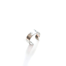 Load image into Gallery viewer, Ear Cuffs Fake Piercing Faux Piercing Textured Silver Ear Cuff Band Midwinter Hollow