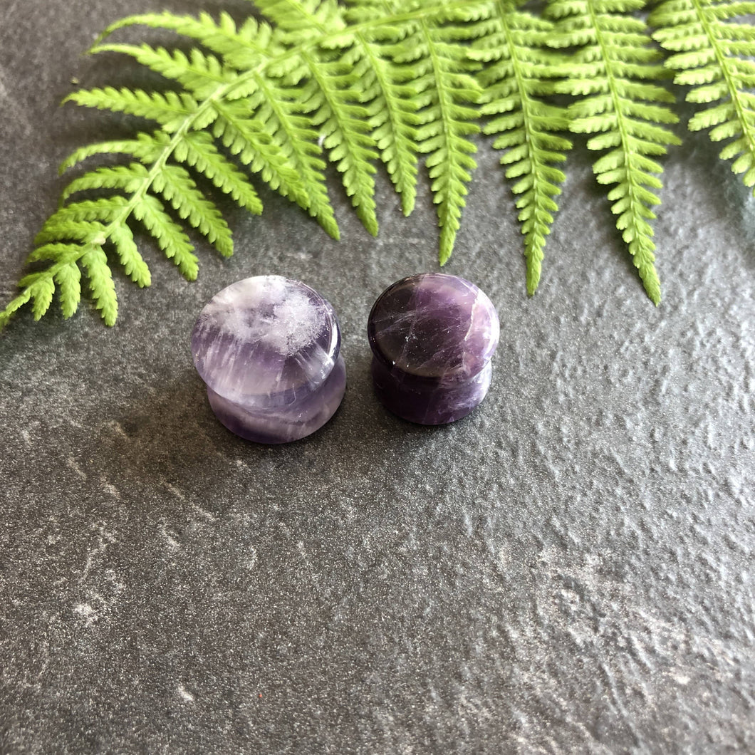 Amethyst Stone Ear Plug, Ear Gauge