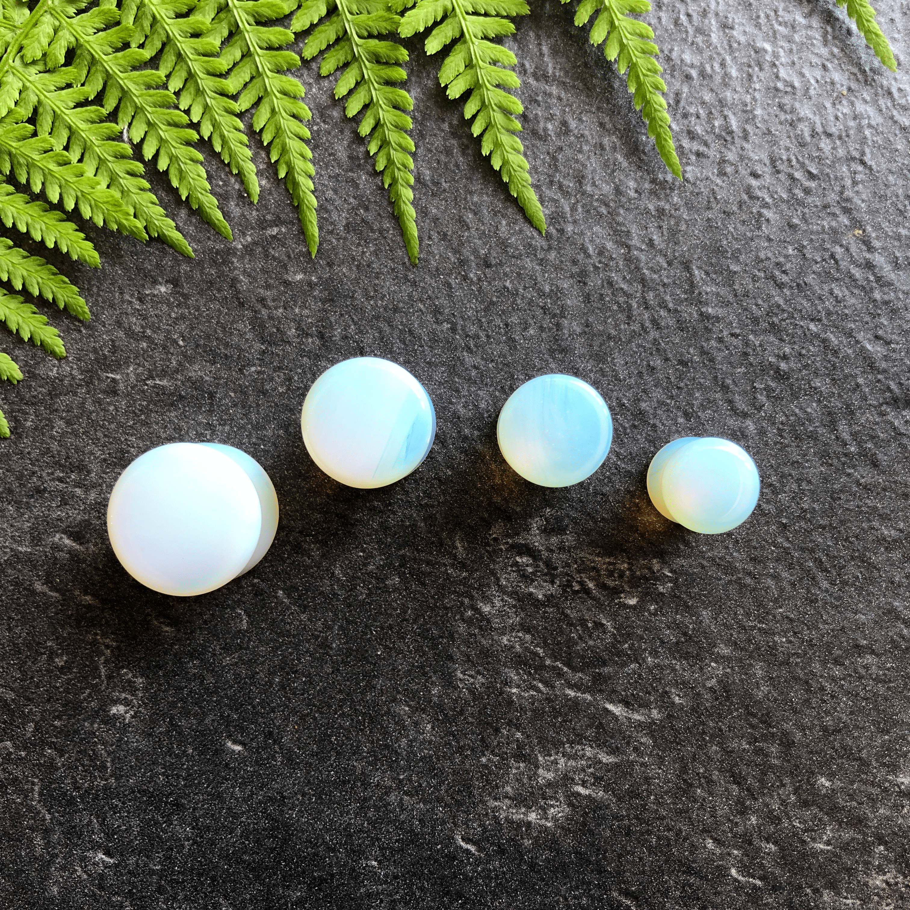 Stone gauge deals earrings