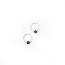 Load image into Gallery viewer, Mismatched Stud Earring Set Black Onyx Hoop &amp; Stud Earring Set Midwinter Hollow