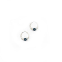 Load image into Gallery viewer, Mismatched Stud Earring Set Black Onyx Hoop &amp; Stud Earring Set Midwinter Hollow