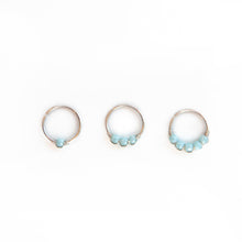 Load image into Gallery viewer, Nose Hoop Baby Blue Beaded Nose Ring Midwinter Hollow