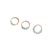 Load image into Gallery viewer, Nose Hoop Baby Blue Beaded Nose Ring Midwinter Hollow