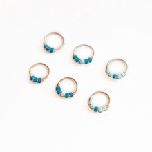 Load image into Gallery viewer, Nose Hoop Blue &amp; Light Blue Beaded Nose Ring Midwinter Hollow