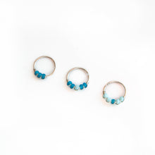 Load image into Gallery viewer, Nose Hoop Blue &amp; Light Blue Beaded Nose Ring Midwinter Hollow