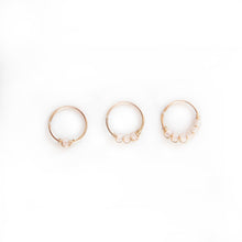 Load image into Gallery viewer, Nose Hoop Blush Pink Beaded Nose Ring Midwinter Hollow