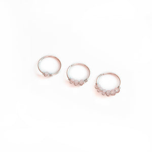 Nose Hoop Blush Pink Beaded Nose Ring Midwinter Hollow