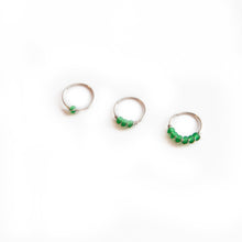 Load image into Gallery viewer, Nose Hoop Green Beaded Nose Ring Midwinter Hollow