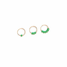 Load image into Gallery viewer, Nose Hoop Green Beaded Nose Ring Midwinter Hollow