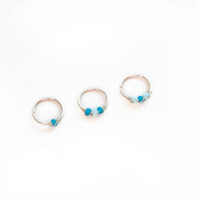 Load image into Gallery viewer, Nose Hoop Light Blue &amp; Blue Beaded Nose Ring Midwinter Hollow
