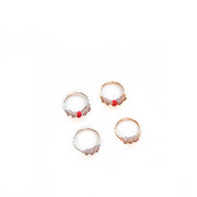 Load image into Gallery viewer, Nose Hoop Lilac &amp; Red Beaded Nose Ring Midwinter Hollow