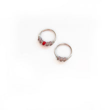 Load image into Gallery viewer, Nose Hoop Lilac &amp; Red Beaded Nose Ring Midwinter Hollow