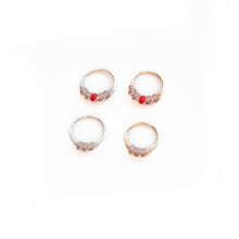 Load image into Gallery viewer, Nose Hoop Lilac &amp; Red Beaded Nose Ring Midwinter Hollow