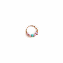 Load image into Gallery viewer, Nose Hoop Lilac &amp; Turquoise Beaded Nose Ring Midwinter Hollow