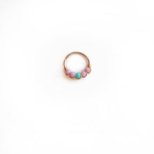 Load image into Gallery viewer, Nose Hoop Lilac &amp; Turquoise Beaded Nose Ring Midwinter Hollow