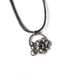 Pendant Organica Silver Sculpture Pendant, Recycled Midwinter Hollow