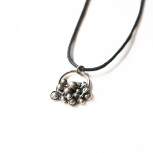 Pendant Organica Silver Sculpture Pendant, Recycled Midwinter Hollow