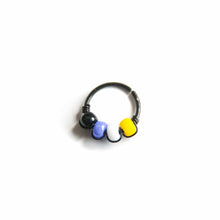 Load image into Gallery viewer, Pride Jewellery Gay Pride Earrings Non Binary Pride Beaded Black Hoop Earrings - Cartilage, Helix, Earlobe Midwinter Hollow