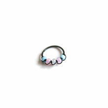 Load image into Gallery viewer, Pride Jewellery Gay Pride Earrings Trans Pride Beaded Black Hoop Earrings - Cartilage, Helix, Earlobe Midwinter Hollow