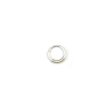 Load image into Gallery viewer, Septum Piercing Rook Piercing Daith Piercing Wrapped Silver Septum Ring - Septum, Rook, Daith, Helix 1. Small Wrap / 8mm Midwinter Hollow