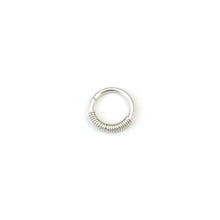 Load image into Gallery viewer, Septum Piercing Rook Piercing Daith Piercing Wrapped Silver Septum Ring - Septum, Rook, Daith, Helix 2. Wide Wrap / 8mm Midwinter Hollow