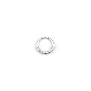 Septum Piercing Rook Piercing Daith Piercing Wrapped Silver Septum Ring - Septum, Rook, Daith, Helix 3. Open Twist Wrap / 8mm Midwinter Hollow