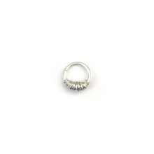 Load image into Gallery viewer, Septum Piercing Rook Piercing Daith Piercing Wrapped Silver Septum Ring - Septum, Rook, Daith, Helix 4. Chunky Wrap / 8mm Midwinter Hollow
