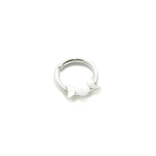 Load image into Gallery viewer, Septum Piercing Rook Piercing Daith Piercing Silver Triple Moon Goddess Septum Ring - Daith, Rook, Helix Midwinter Hollow