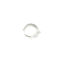 Load image into Gallery viewer, Septum Piercing Rook Piercing Daith Piercing Silver Triple Moon Goddess Septum Ring - Daith, Rook, Helix Midwinter Hollow