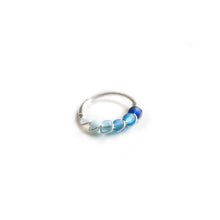 Load image into Gallery viewer, Silver Gold Cartilage Hoop Earrings Huggie Earrings Blue Ombre Huggie Earrings for Cartilage, Nose, Ear, Helix Piercing Midwinter Hollow