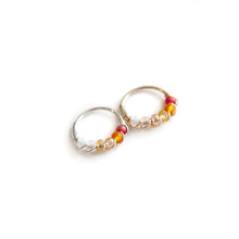 Load image into Gallery viewer, Silver Gold Cartilage Hoop Earrings Huggie Earrings Copy of Blue Ombre Bead Huggie Earrings for Cartilage, Nose, Ear, Helix Piercing Midwinter Hollow
