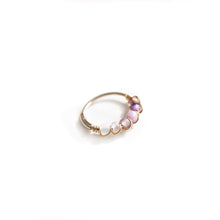 Load image into Gallery viewer, Silver Gold Cartilage Hoop Earrings Huggie Earrings Lavender Ombre Bead Huggie Earrings for Cartilage, Nose, Ear, Helix Piercing Midwinter Hollow