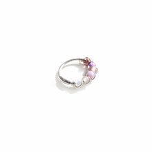 Load image into Gallery viewer, Silver Gold Cartilage Hoop Earrings Huggie Earrings Lavender Ombre Bead Huggie Earrings for Cartilage, Nose, Ear, Helix Piercing Midwinter Hollow