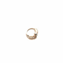 Load image into Gallery viewer, Silver Gold Cartilage Hoop Earrings Huggie Earrings Peach &amp; Silver Beaded Gold or Silver Hoop Earring for Ear Piercing, Nose Piercing, or Helix Piercing Midwinter Hollow