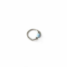 Load image into Gallery viewer, Silver Gold Cartilage Hoop Earrings Huggie Earrings Sky Blue Opal Gold or Silver Hoop Earring for Ear Piercing, Nose Piercing, or Helix Piercing Midwinter Hollow