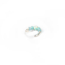 Load image into Gallery viewer, Silver Gold Cartilage Hoop Earrings Huggie Earrings Turquoise Opal Beaded Huggie Hoop Earring, Ear, Nose, Cartilage, Tragus Midwinter Hollow
