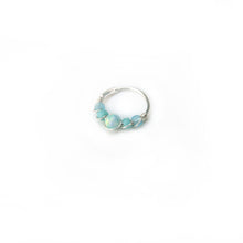 Load image into Gallery viewer, Silver Gold Cartilage Hoop Earrings Huggie Earrings Turquoise Opal Beaded Huggie Hoop Earring, Ear, Nose, Cartilage, Tragus Midwinter Hollow