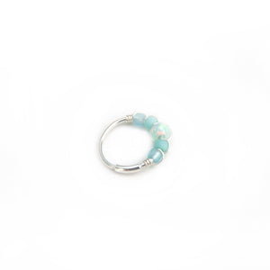 Silver Gold Cartilage Hoop Earrings Huggie Earrings Turquoise Opal Beaded Huggie Hoop Earring, Ear, Nose, Cartilage, Tragus Midwinter Hollow