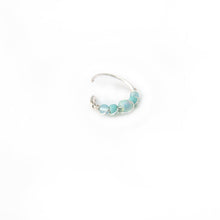 Load image into Gallery viewer, Silver Gold Cartilage Hoop Earrings Huggie Earrings Turquoise Opal Beaded Huggie Hoop Earring, Ear, Nose, Cartilage, Tragus Midwinter Hollow