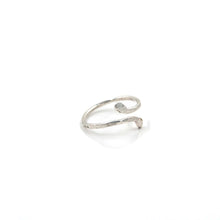 Load image into Gallery viewer, Sterling Silver Ring Adjustable Hammered Thumb Ring, Sterling Silver Midwinter Hollow