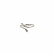 Load image into Gallery viewer, Sterling Silver Ring Adjustable Hammered Thumb Ring, Sterling Silver Midwinter Hollow